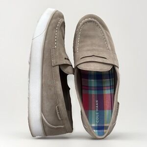 Cole Haan Grand 360 Slip On Women's 7.5 Tan Suede Cloth Shoes Casual Comfortable